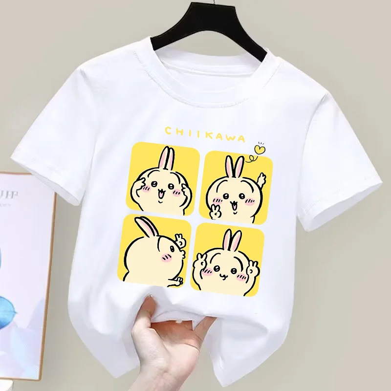 Chiikawas Summer T-Shirt Hachiware Usagi Kawaii Anime Clothes Fashion Cartoon Top Cotton Breathable Casual Short Sleeve Tee Gift
Chiikawas Summer T-Shirt Hachiware Usagi Kawaii Anime Clothes Fashion Cartoon Top Cotton Breathable Casual Short Sleeve Tee Gift