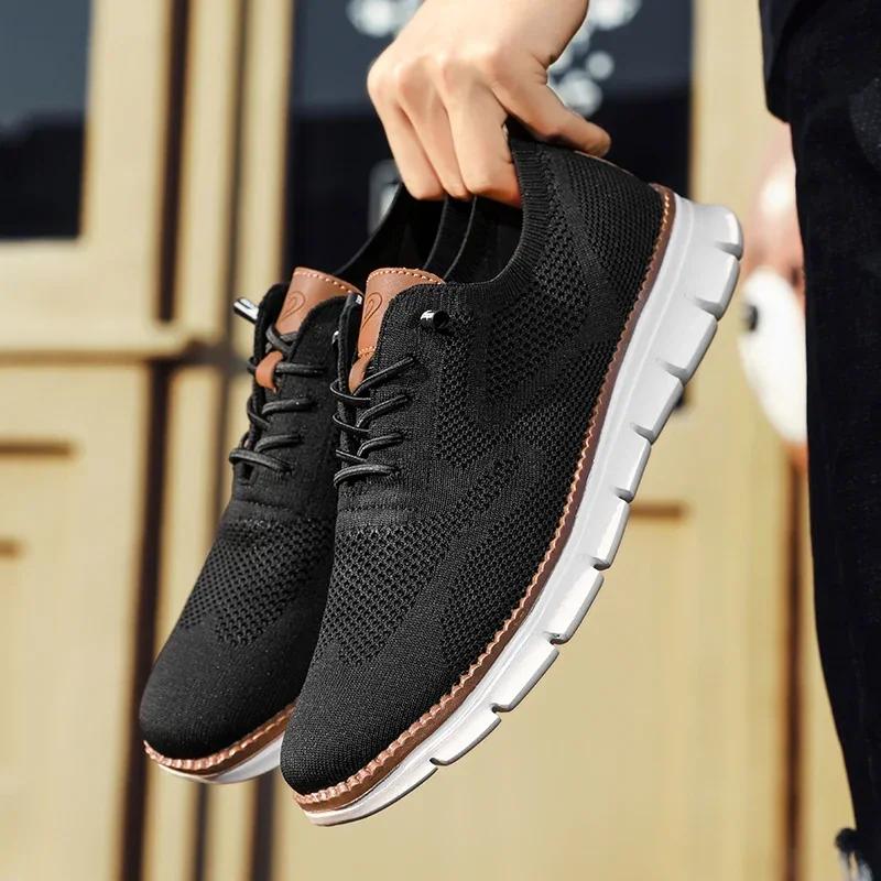 Summer Breathable Soft Male Sports Shoes Fashion Solid Woven Mesh Running Flats 2025 Men Sneakers Plus Size Trendy British Style
Summer Breathable Soft Male Sports Shoes Fashion Solid Woven Mesh Running Flats 2025 Men Sneakers Plus Size Trendy British Style