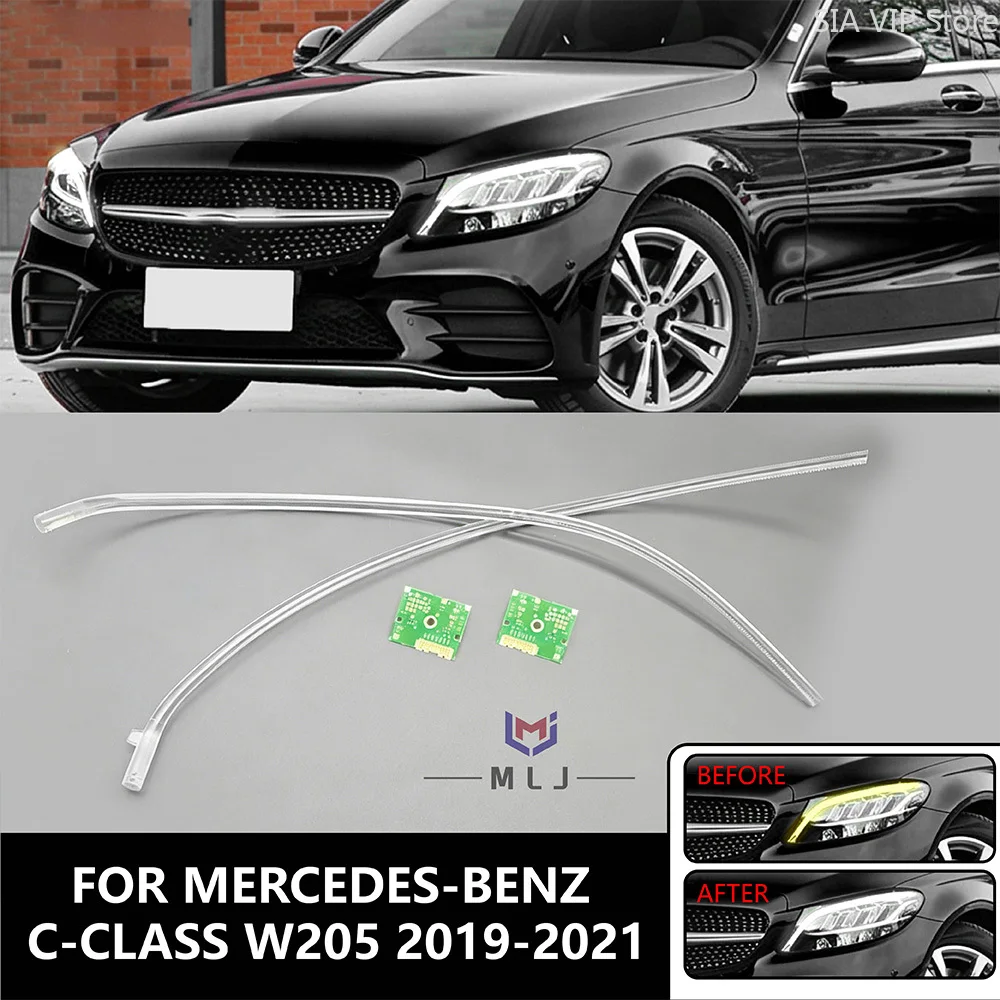 DRL Guide Strip For Mercedes-Benz C-class W205 2019-2021 EU High Version White Light Angel Eye Board LED Chip Light Guide Tube
DRL Guide Strip For Mercedes-Benz C-class W205 2019-2021 EU High Version White Light Angel Eye Board LED Chip Light Guide Tube