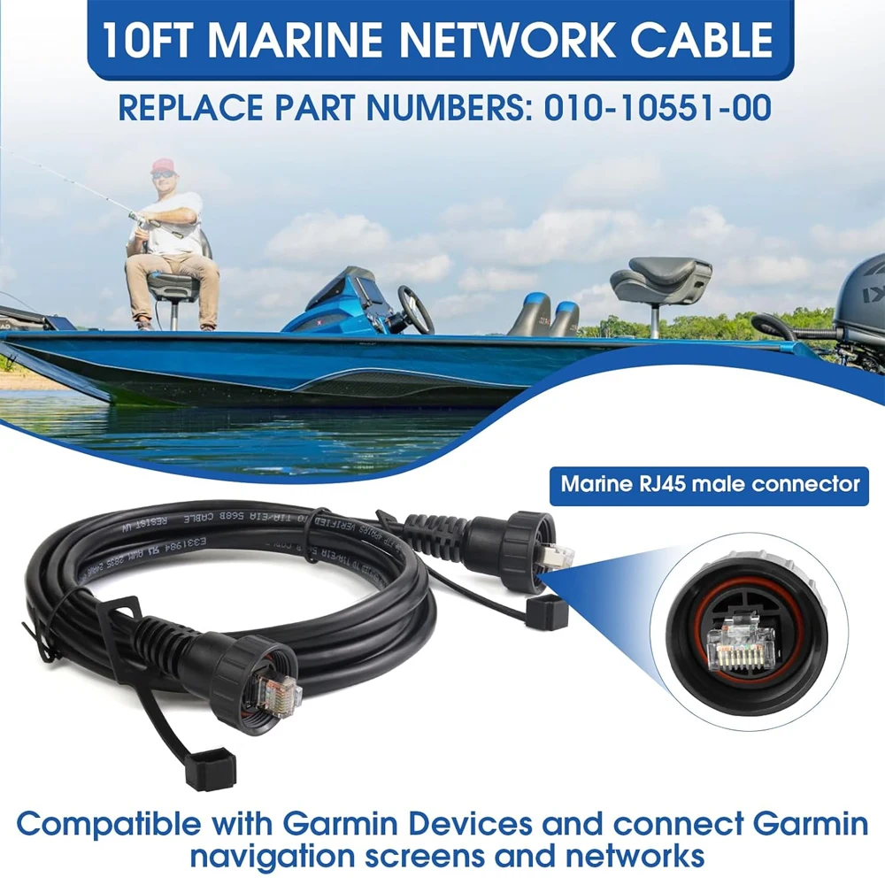 010-10550-00 Marine Network Cable,GMS 10 Cable 25 Feet with Split Connector and Waterproof Cap for Marine RJ45 Compatible
010-10550-00 Marine Network Cable,GMS 10 Cable 25 Feet with Split Connector and Waterproof Cap for Marine RJ45 Compatible