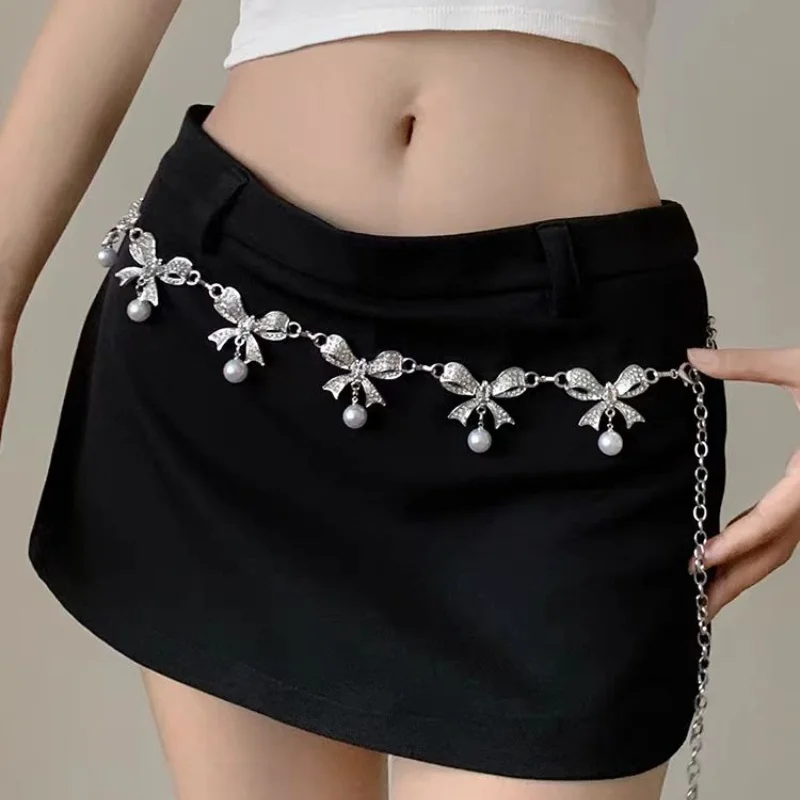 Advanced Women's Waist Chain Inlaid with Diamond Lovely Sweet Bow Waist Chain Pearl Fashion Young Women Waist Chain
Advanced Women's Waist Chain Inlaid with Diamond Lovely Sweet Bow Waist Chain Pearl Fashion Young Women Waist Chain