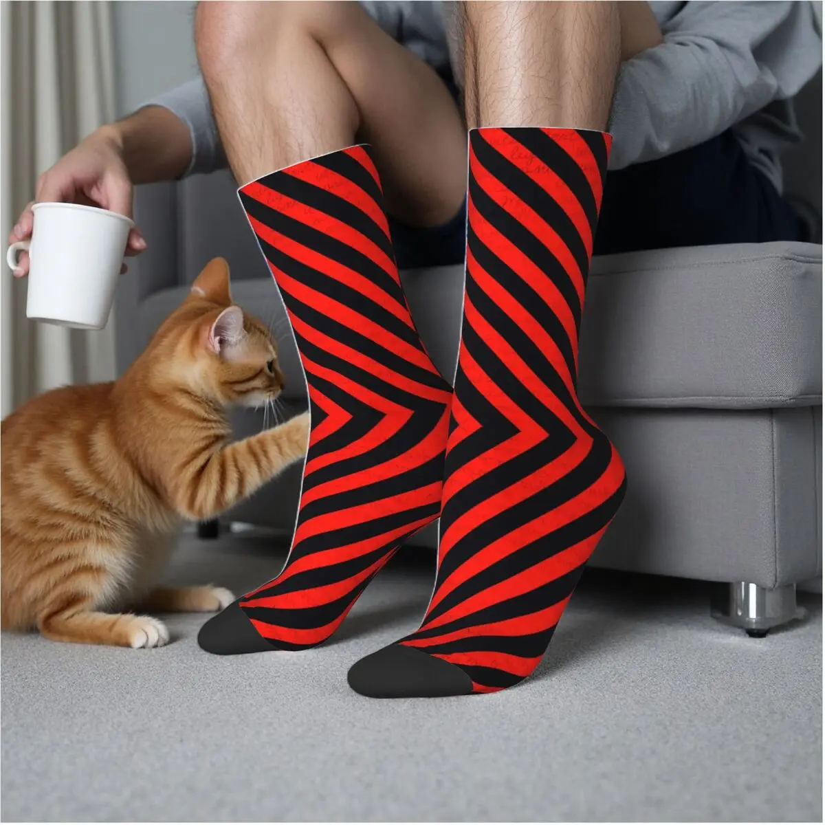 Носки в черно-красную полоску с геометрическими линиями, чулки высокого качества в стиле Харадзюку, всесезонные длинные носки для подарков унисекс
Носки в черно-красную полоску с геометрическими линиями, чулки высокого качества в стиле Харадзюку, всесезонные длинные носки для подарков унисекс