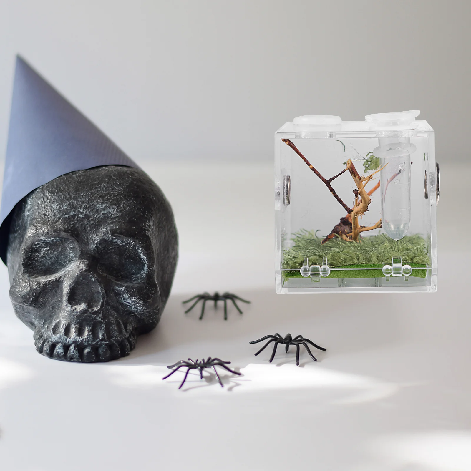 Reptile Breeding Box Acrylic Transparent Small Lightweight Portable Terrarium with Ventilation for Pets Crabs Spiders Dropper
Reptile Breeding Box Acrylic Transparent Small Lightweight Portable Terrarium with Ventilation for Pets Crabs Spiders Dropper