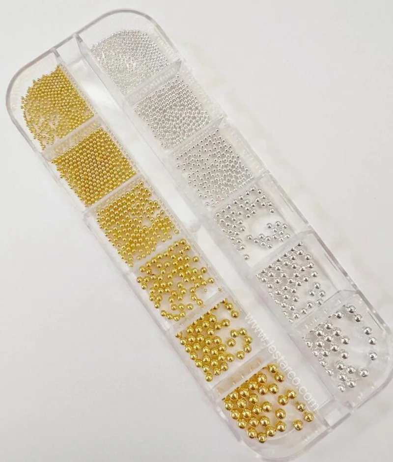 Multi-Size Nail Caviar Beads for 3D Nail Art Decoration Metal Nail Beads 12 Grids/6 Sizes Mini Micro Stainless Steel Ball Bead
Multi-Size Nail Caviar Beads for 3D Nail Art Decoration Metal Nail Beads 12 Grids/6 Sizes Mini Micro Stainless Steel Ball Bead