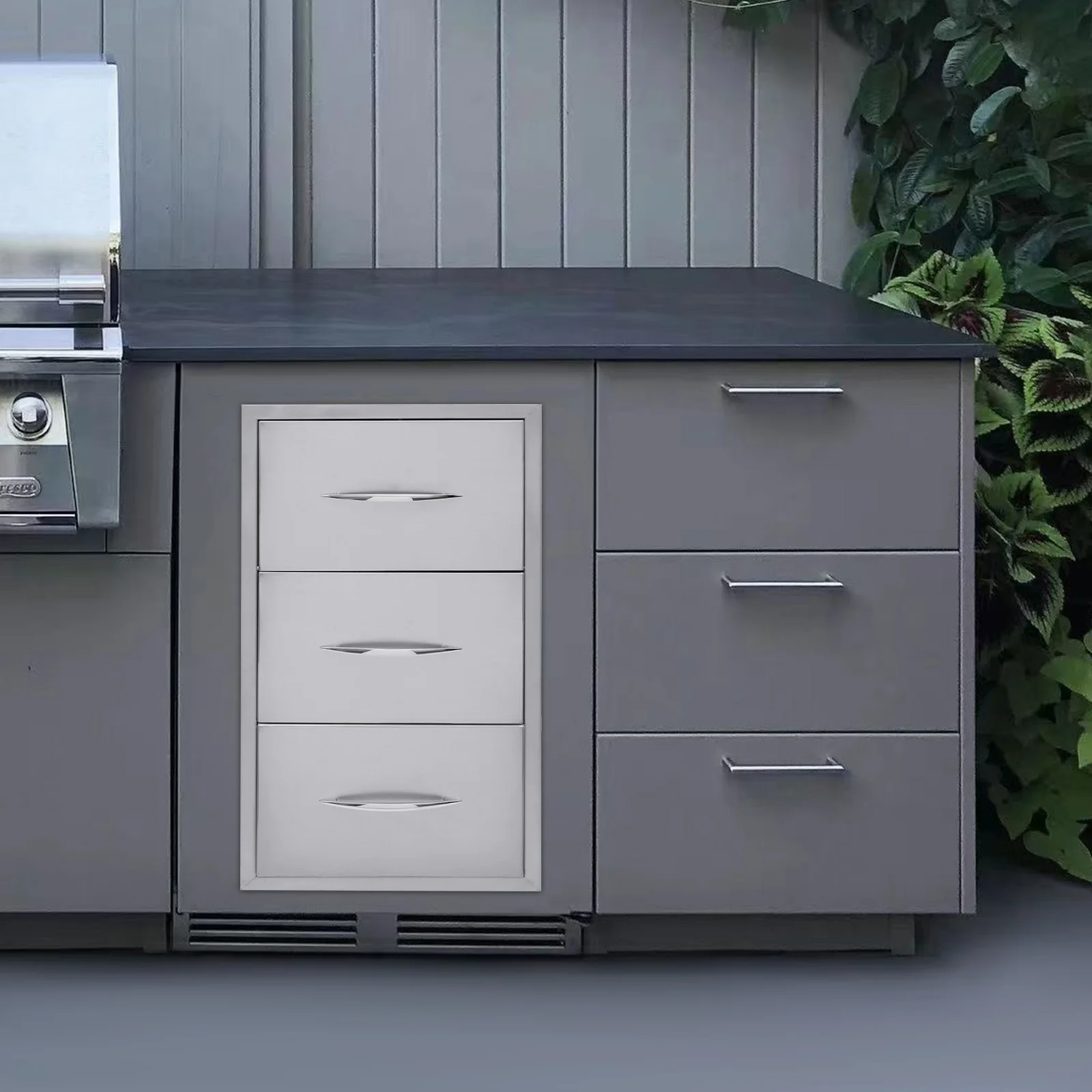 Stainless Steel Drawer for Outdoor Kitchens or BBQ Island Stainless Steel Outdoor Kitchen Drawer
Stainless Steel Drawer for Outdoor Kitchens or BBQ Island Stainless Steel Outdoor Kitchen Drawer