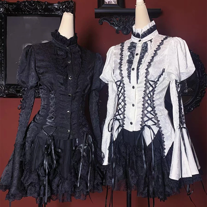 Japanese Style Gothic Shirts Women Lolita Kawaii Jirai Kei Y2k Cute Blouse Elegant Long Sleeve Sweet Tops Casual Aesthetic Shirt
Japanese Style Gothic Shirts Women Lolita Kawaii Jirai Kei Y2k Cute Blouse Elegant Long Sleeve Sweet Tops Casual Aesthetic Shirt