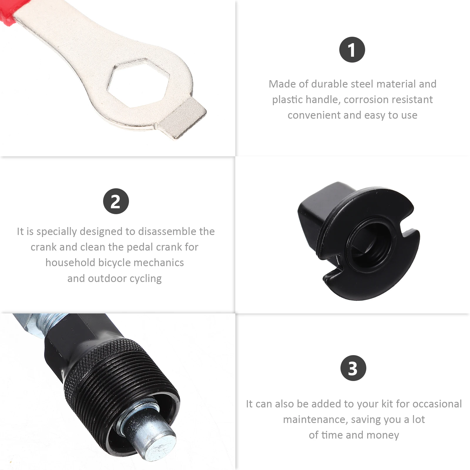 1 set 1 Set Bicycle Crank Extractor Crankset Removal Tool Bike Repair Wrench Kit Durable Steel Universal Fit For Road Mountain
1 set 1 Set Bicycle Crank Extractor Crankset Removal Tool Bike Repair Wrench Kit Durable Steel Universal Fit For Road Mountain