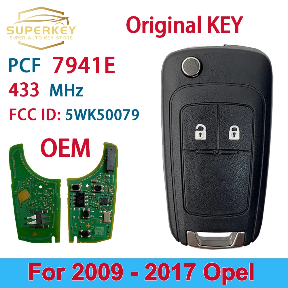 Original FCF7941E Remote Flip Key 433MHz For 2009 - 2017 Opel Vauxhall Corsa Tourer Cascade E Zafira Mokka Viva Astra J 5WK50079
Original FCF7941E Remote Flip Key 433MHz For 2009 - 2017 Opel Vauxhall Corsa Tourer Cascade E Zafira Mokka Viva Astra J 5WK50079