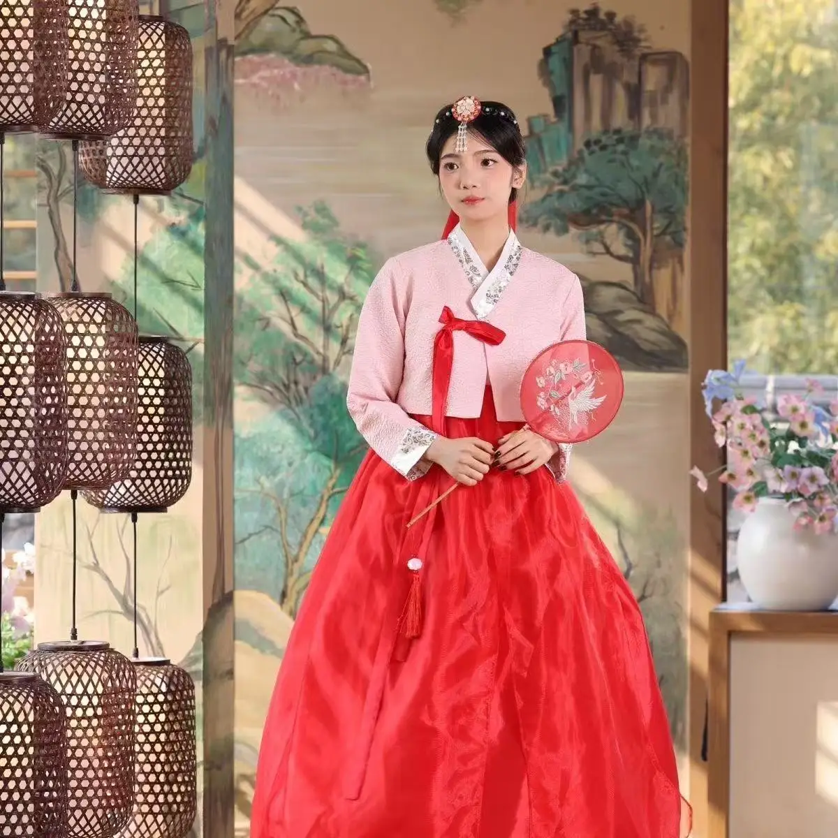 Vintage Hanbok Female Traditional Korean Clothing Court Style Stage Performance Suits Worldwide Festive Carnival Event COS Dress
Vintage Hanbok Female Traditional Korean Clothing Court Style Stage Performance Suits Worldwide Festive Carnival Event COS Dress
