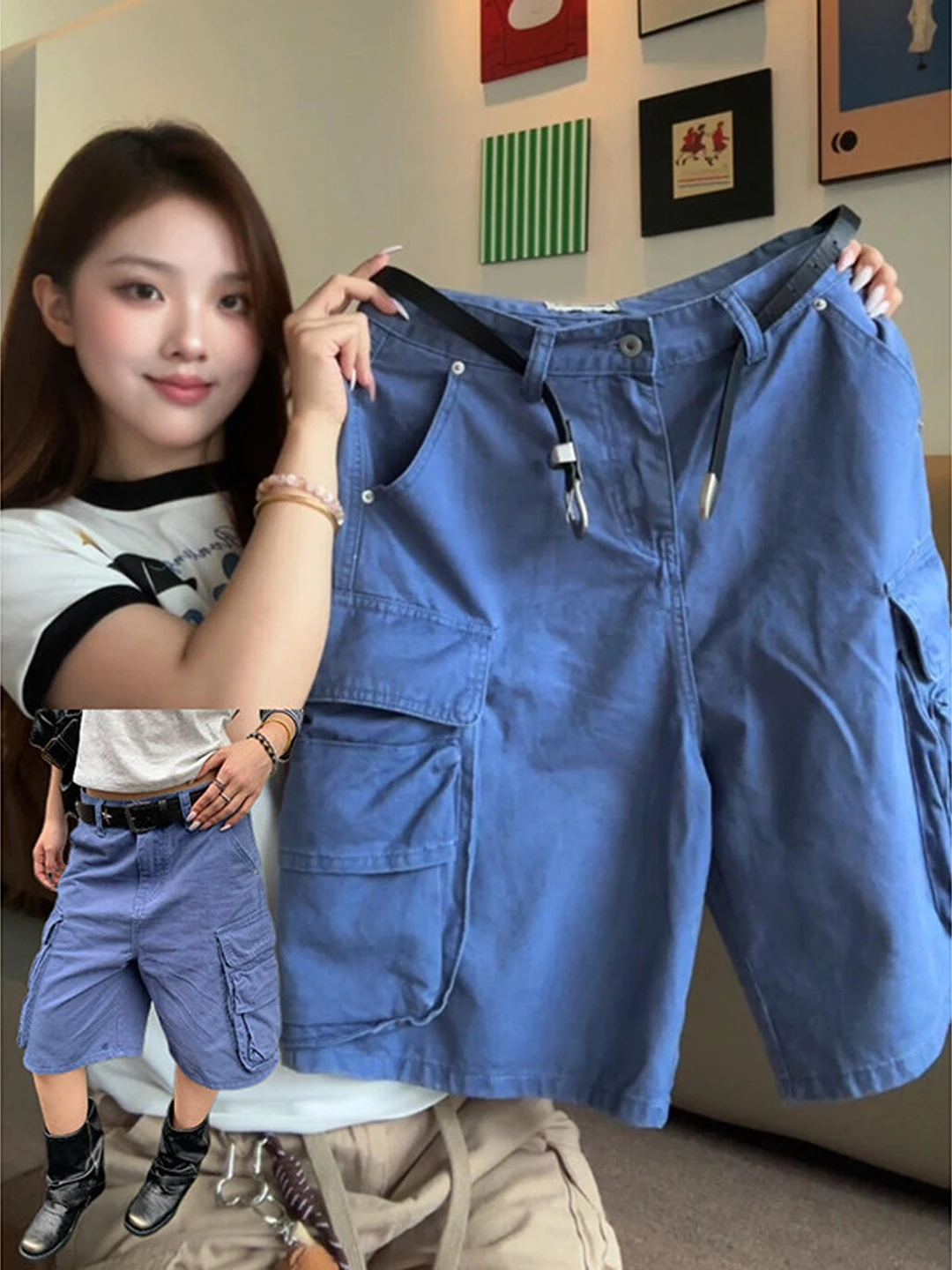 French Workwear Loose Straight Leg Short Pants Men's Women's Summer Casual Trousers Big Pocket Five-Point Pants
French Workwear Loose Straight Leg Short Pants Men's Women's Summer Casual Trousers Big Pocket Five-Point Pants