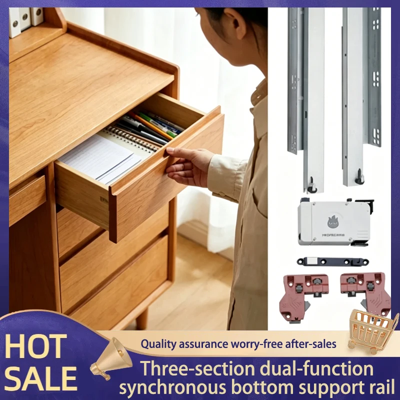 Heavy Thickened Stainless Steel Ball Bearing Drawer Slides Full Extension Bottom Mount Push To Open Double Sided Buffer Silent
Heavy Thickened Stainless Steel Ball Bearing Drawer Slides Full Extension Bottom Mount Push To Open Double Sided Buffer Silent