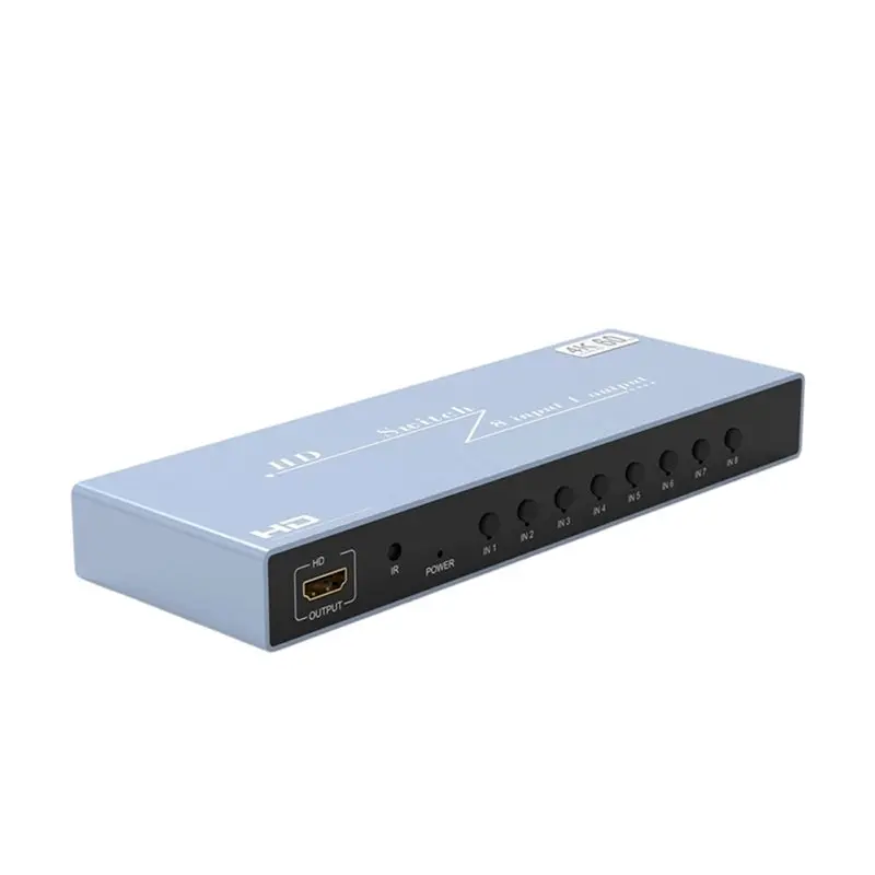 ABUO- 2.1 4K 60Hz Video Converter 8X1 Splitter Switcher 4K 60Hz HDR Support IR Remote Control Switch
ABUO- 2.1 4K 60Hz Video Converter 8X1 Splitter Switcher 4K 60Hz HDR Support IR Remote Control Switch