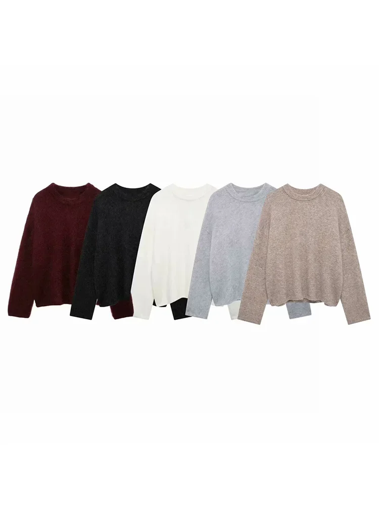 Willshela Women Fashion Solid Loose Knitted Pullover Sweater Vintage O-Neck Long Sleeves Female Chic Lady Tops
Willshela Women Fashion Solid Loose Knitted Pullover Sweater Vintage O-Neck Long Sleeves Female Chic Lady Tops