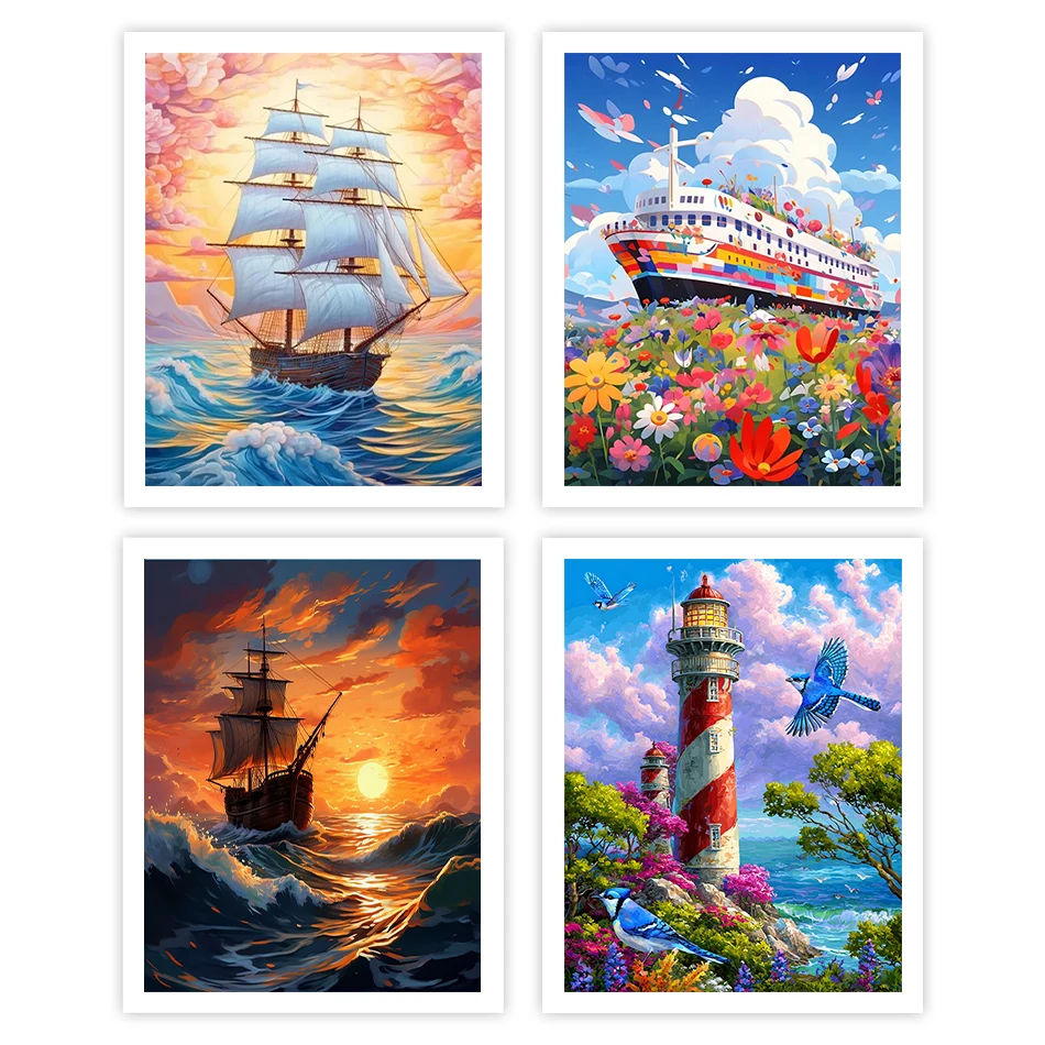 GATYZTORY Painting By Numbers Acrylic Landscape Ship lighthouse Paint Pictures By Numbers Oil Art Set Watercolor Picture Frame
GATYZTORY Painting By Numbers Acrylic Landscape Ship lighthouse Paint Pictures By Numbers Oil Art Set Watercolor Picture Frame