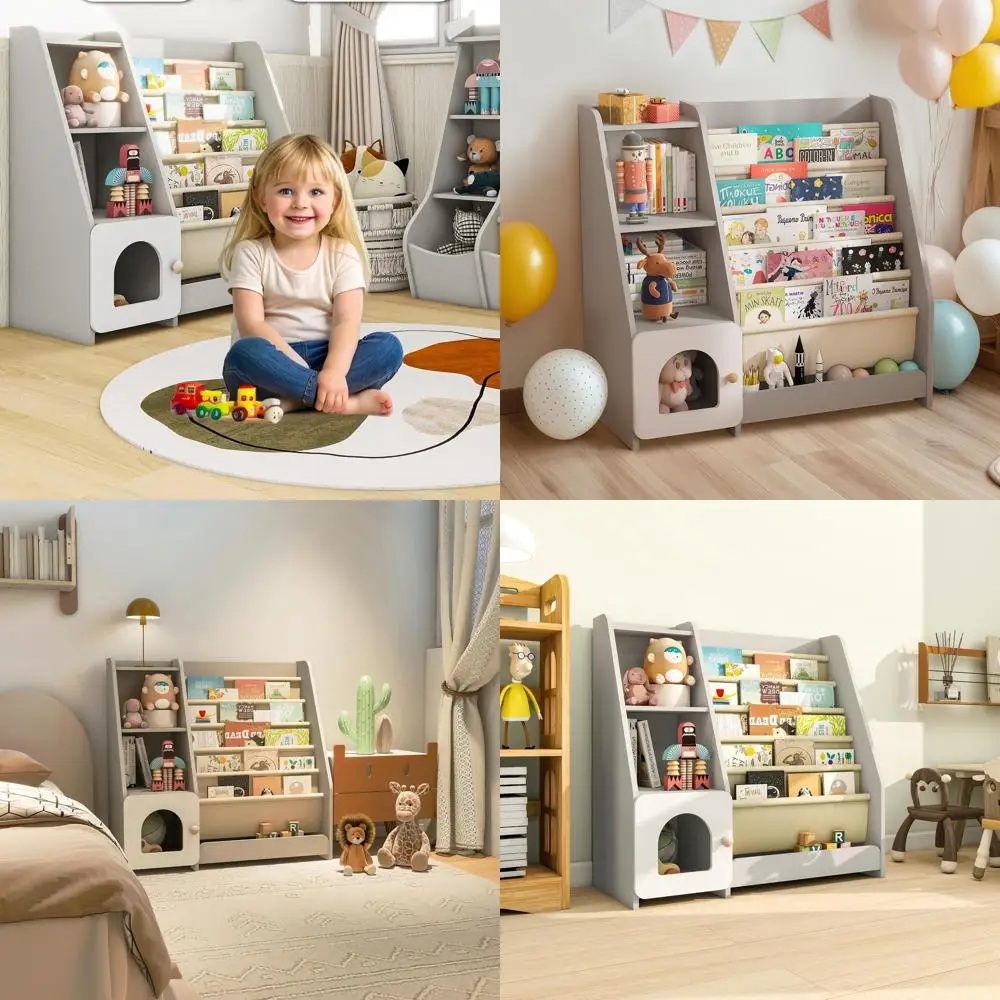 5-Tier Montessori-Style Kids Bookshelf, Wooden Storage Rack for Toys & Books, Grey, Ideal for Nursery, Playroom, or Child's Bedr
5-Tier Montessori-Style Kids Bookshelf, Wooden Storage Rack for Toys & Books, Grey, Ideal for Nursery, Playroom, or Child's Bedr