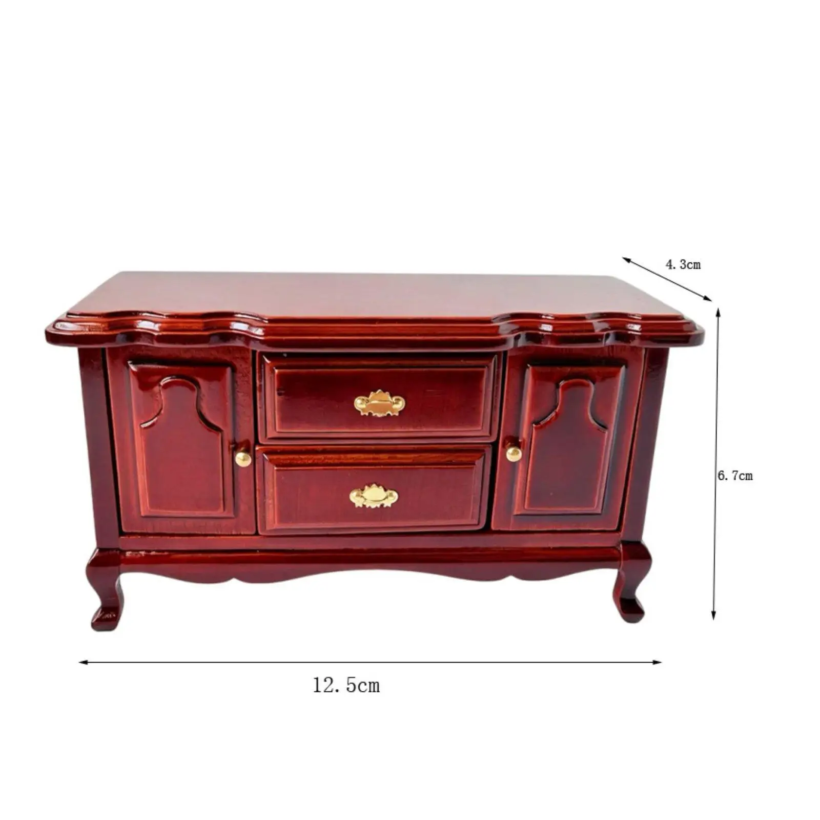 1/12 Scale Dollhouse Side Cabinet Model Retro Dolls House Accessory Miniature Furniture Chest of Drawers for Bedside Dining Room
1/12 Scale Dollhouse Side Cabinet Model Retro Dolls House Accessory Miniature Furniture Chest of Drawers for Bedside Dining Room