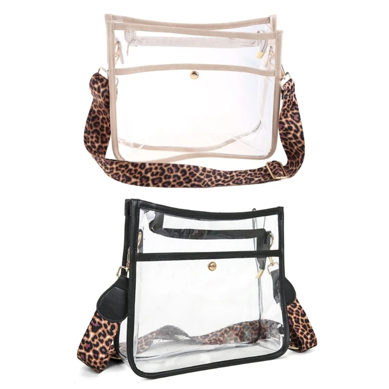 Adjustable Clear Bag Leopard Guitar Strap Handbag Crossbody Bag for Stadium
Adjustable Clear Bag Leopard Guitar Strap Handbag Crossbody Bag for Stadium
