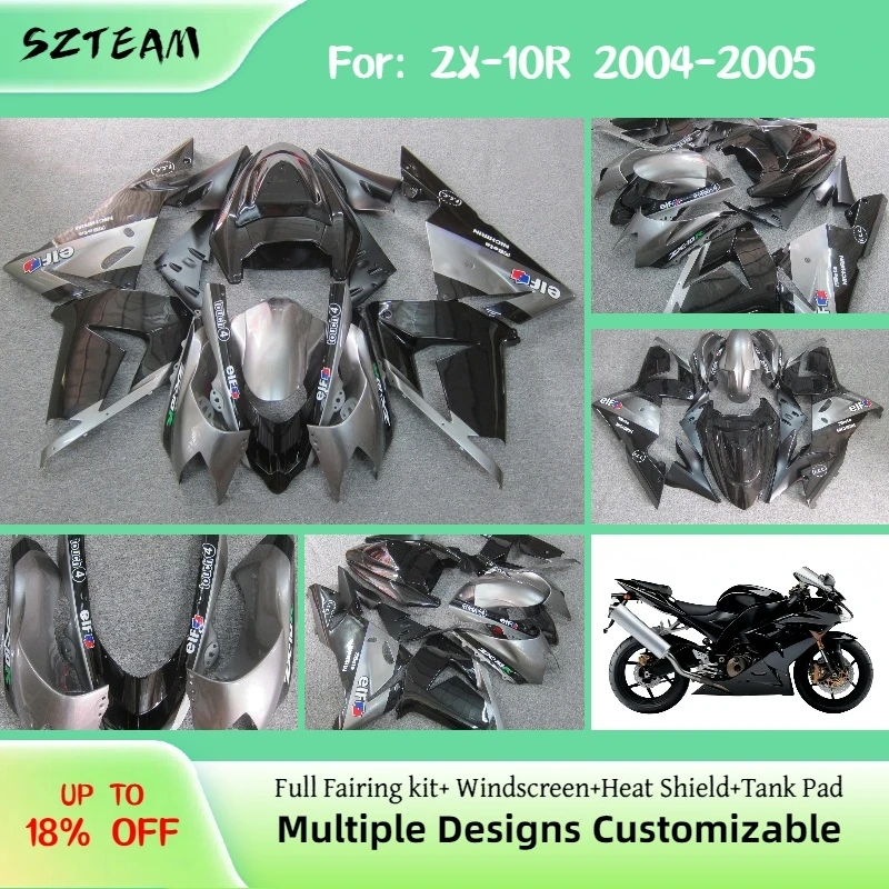 Комплект литых обтекателей для мотоцикла Kawasaki Ninja ZX-10R 2004-2005, высококачественные пластиковые обтекатели на заказ, ZX10R 04 05 Pro
Комплект литых обтекателей для мотоцикла Kawasaki Ninja ZX-10R 2004-2005, высококачественные пластиковые обтекатели на заказ, ZX10R 04 05 Pro