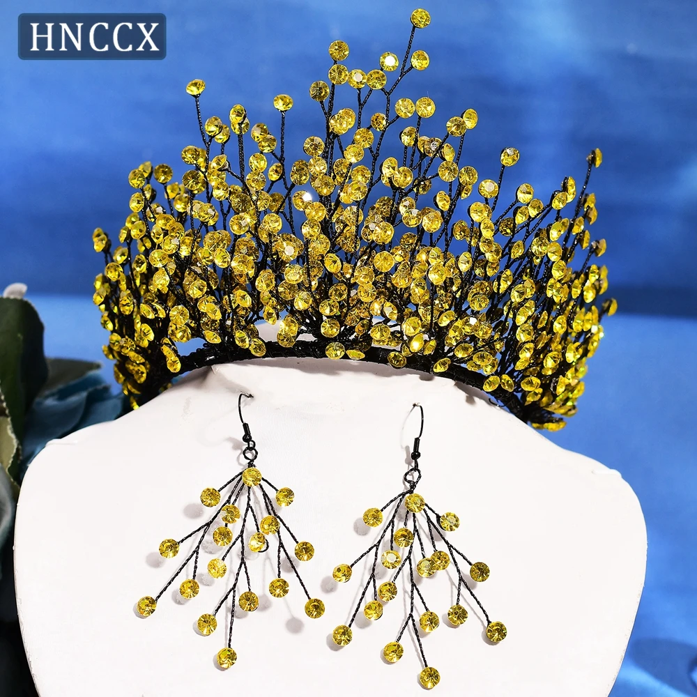 HNCCX Rhinestone Crown Headband Luxury Bridal Headpiece Wedding Party Hair Accessories Princess Shiny Yellow Theme Tiara CP846
HNCCX Rhinestone Crown Headband Luxury Bridal Headpiece Wedding Party Hair Accessories Princess Shiny Yellow Theme Tiara CP846