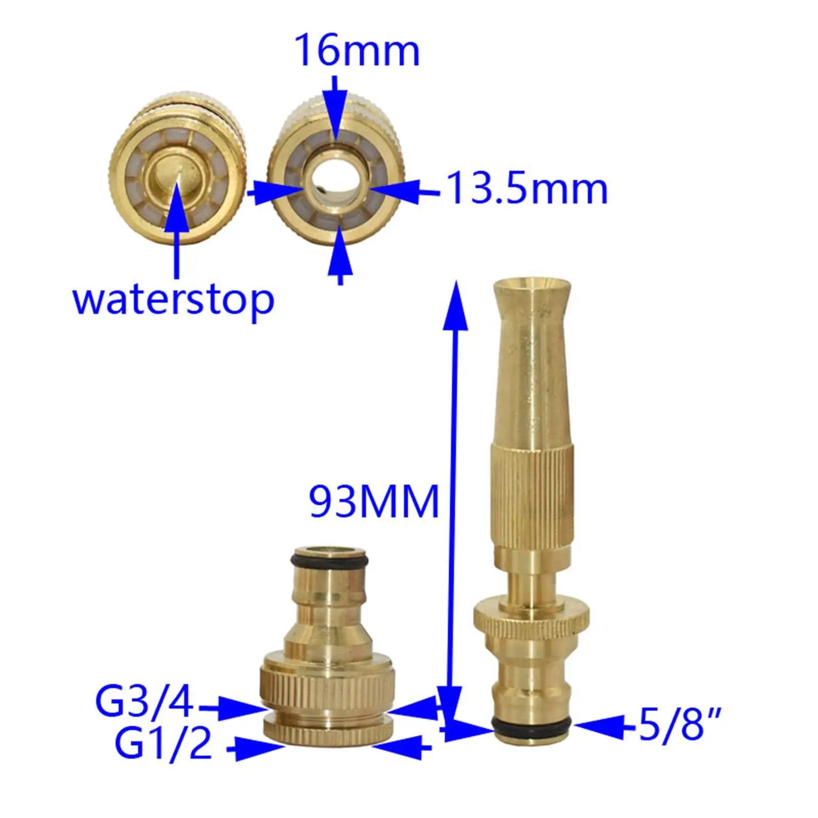 Set of Brass Garden Connect Water Hose Connector for Garden Watering Car Wash
Set of Brass Garden Connect Water Hose Connector for Garden Watering Car Wash