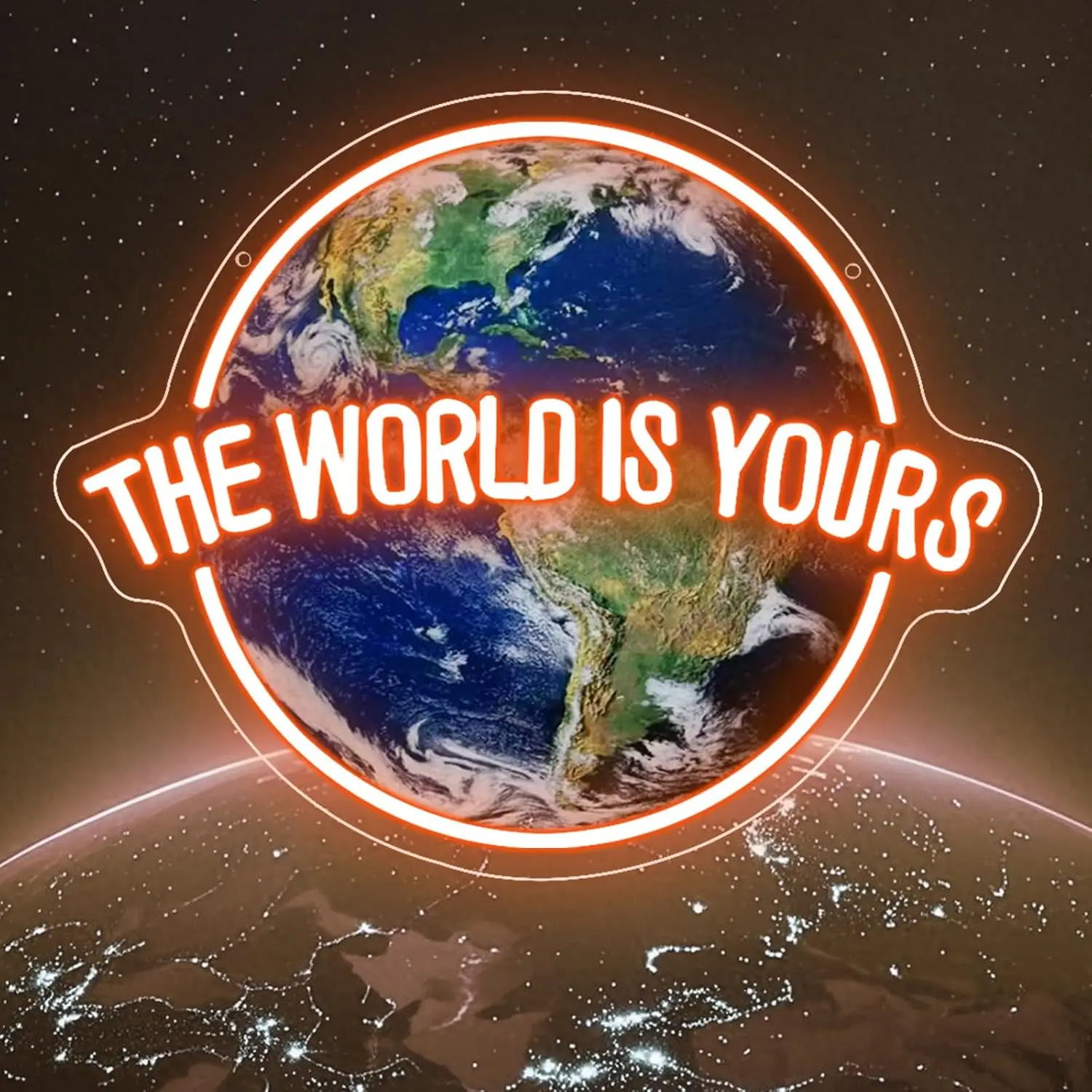 The World is Yours Neon Sign Art Wall Light USB LED Neon Light for Gaming Room Bar Kid Room Party Bedroom Decoration Gift
The World is Yours Neon Sign Art Wall Light USB LED Neon Light for Gaming Room Bar Kid Room Party Bedroom Decoration Gift