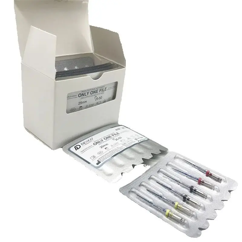Dental Root Canal File Only One File Niti Heat Activation 25mm 25-50# With 10small boxes
Dental Root Canal File Only One File Niti Heat Activation 25mm 25-50# With 10small boxes