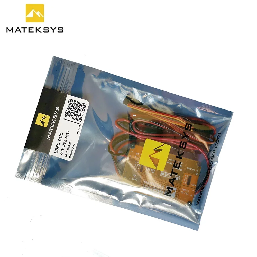 Matek System UBEC DUO 4A/5~12V& 4A/5V For RC Quadcopter RC Airplane RC Multicopter UBEC Power Model
Matek System UBEC DUO 4A/5~12V& 4A/5V For RC Quadcopter RC Airplane RC Multicopter UBEC Power Model