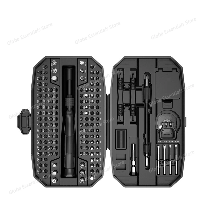 Набор точных отверток 152 в 1, стальной бит и эргономичной ручкой для ремонта электроники DIY, домашнего обслуживания
Набор точных отверток 152 в 1, стальной бит и эргономичной ручкой для ремонта электроники DIY, домашнего обслуживания
