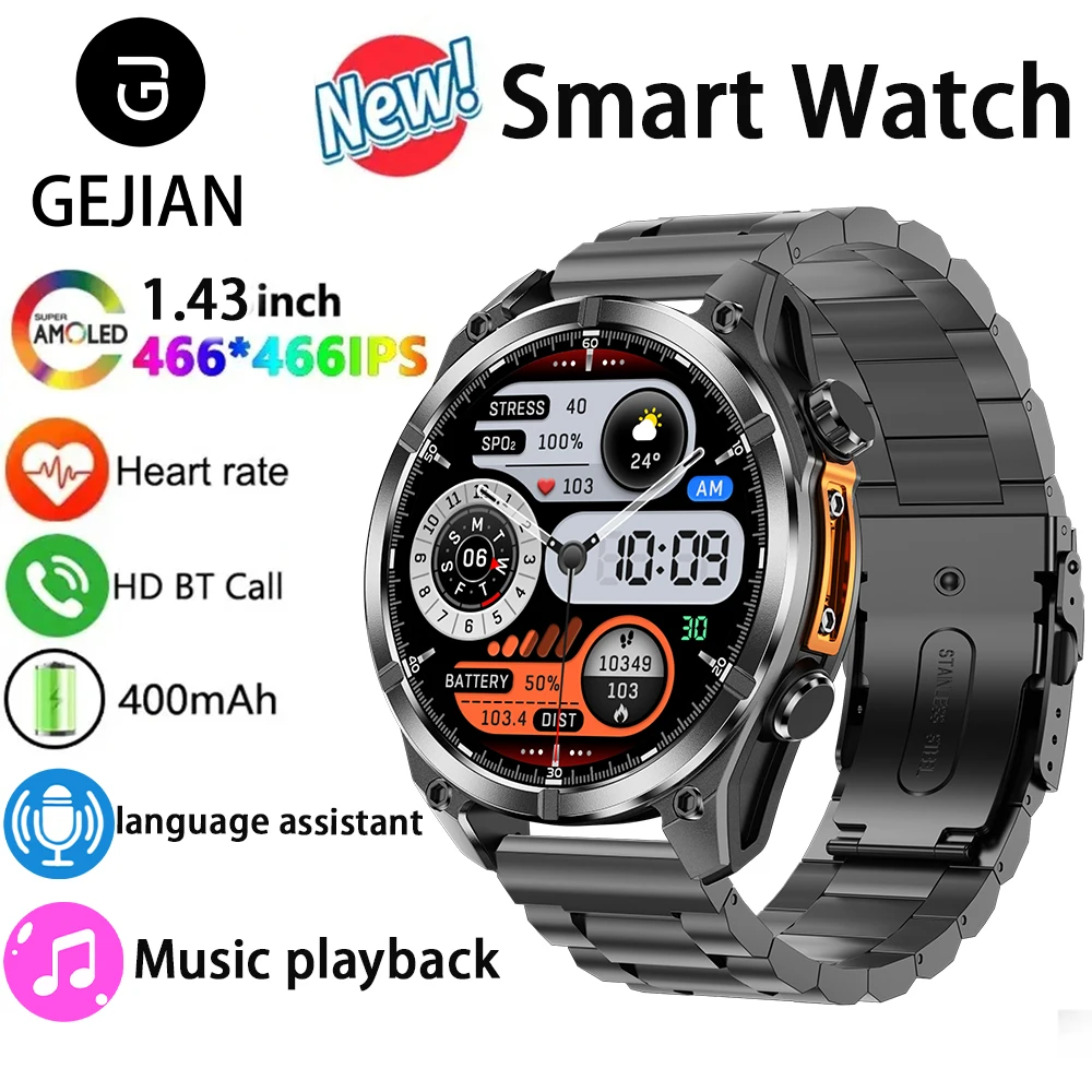GEJIAN 2025 New AMOLED Smart Watch for Men Bluetooth Call Music Play Heart Rate Monitoring for Women Health Reminder SmartWatch
GEJIAN 2025 New AMOLED Smart Watch for Men Bluetooth Call Music Play Heart Rate Monitoring for Women Health Reminder SmartWatch