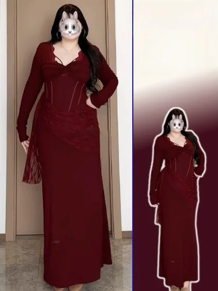 Ele plus Size Women's Deep V-ne Lace Slimming Long Dr Spring Unique Beautiful Personali Dr Lady Sle Bodycon D...
Ele plus Size Women's Deep V-ne Lace Slimming Long Dr Spring Unique Beautiful Personali Dr Lady Sle Bodycon D...