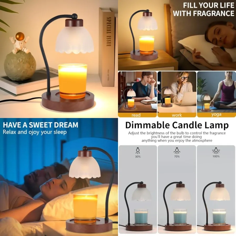 Electric Candle Warmer with 2 Bulbs Wax Warmer for Jars of Yankee Candles Adjustable Light for House Warming Odour Removal and
Electric Candle Warmer with 2 Bulbs Wax Warmer for Jars of Yankee Candles Adjustable Light for House Warming Odour Removal and