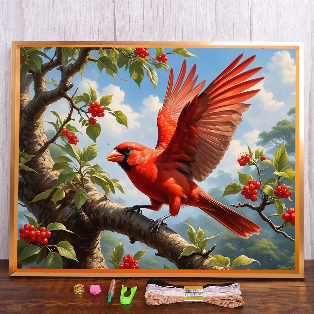 Red Bird Pre-Printed 11CT Cross Stitch DIY Embroidery Full Kit Sewing Painting Needlework Knitting Jewelry Home Decor Different
Red Bird Pre-Printed 11CT Cross Stitch DIY Embroidery Full Kit Sewing Painting Needlework Knitting Jewelry Home Decor Different