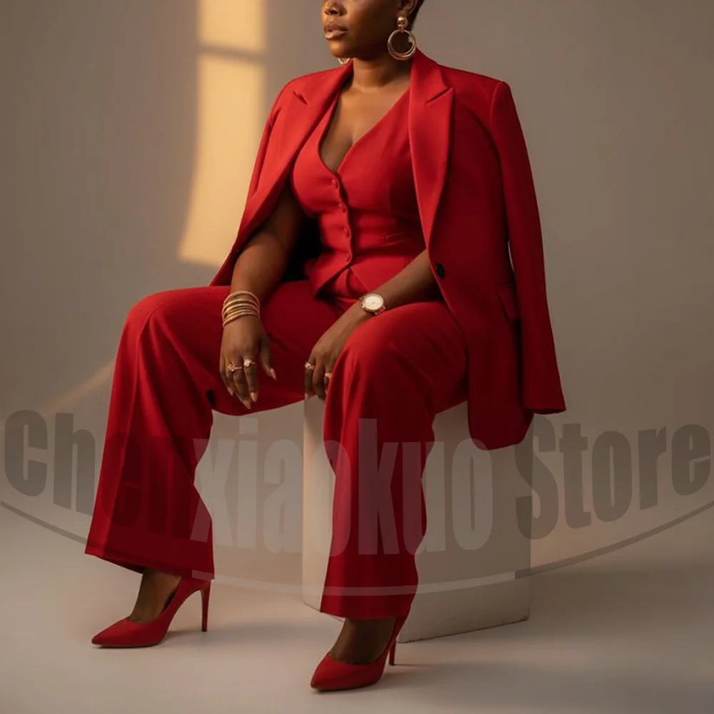 Elegant Women Three Piece Suit Tailored Blazer Waistcoat and Trousers Formal Occasion Wear Office Party Modern Business Outfit
Elegant Women Three Piece Suit Tailored Blazer Waistcoat and Trousers Formal Occasion Wear Office Party Modern Business Outfit