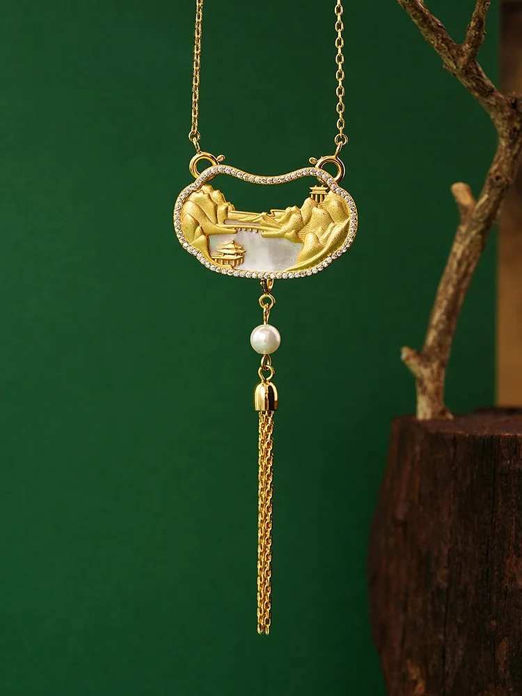 Creative Gift Museum Beijing Eight Scenic Spot Taiyuan Clear Wave Brooch Necklace Exquisite Jewelry National Style Gift
Creative Gift Museum Beijing Eight Scenic Spot Taiyuan Clear Wave Brooch Necklace Exquisite Jewelry National Style Gift