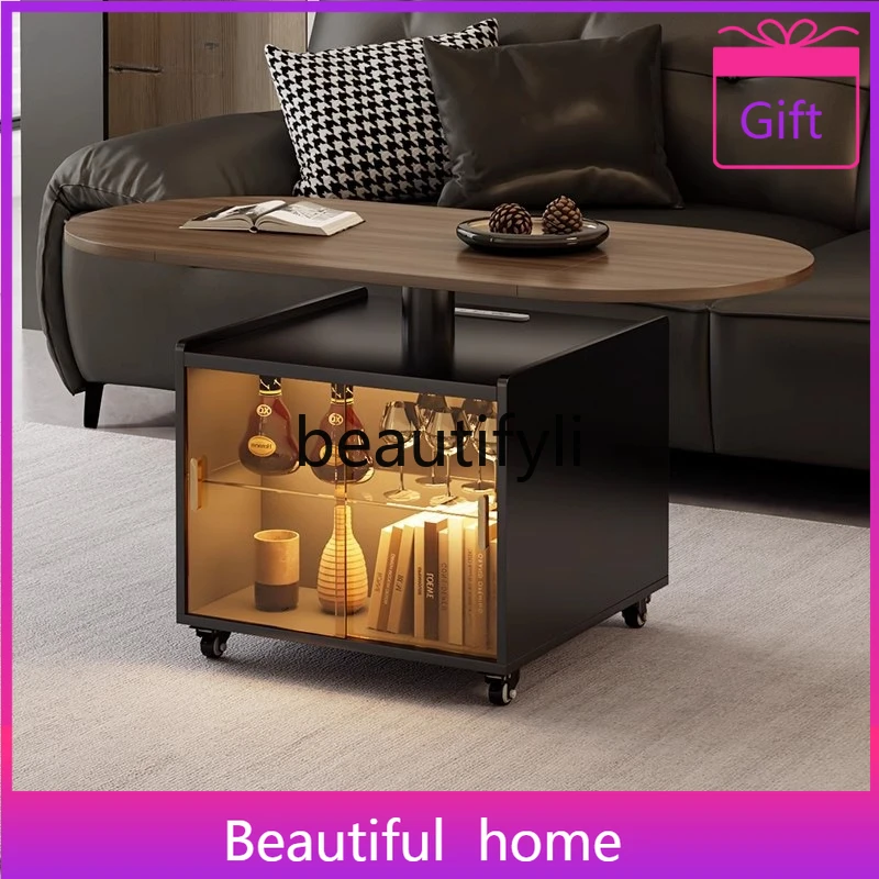 Living room household apartment luxury high-end sense multi-functional storage side table movable lifting coffee table table
Living room household apartment luxury high-end sense multi-functional storage side table movable lifting coffee table table