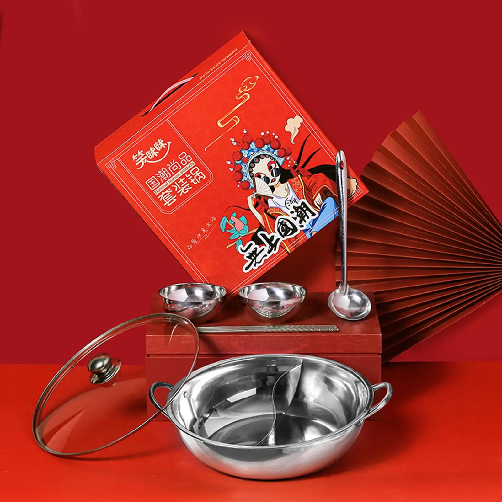 Dual Sided Soup Stockpot Professional Kitchenware with Bowls, Spoon, and
Dual Sided Soup Stockpot Professional Kitchenware with Bowls, Spoon, and