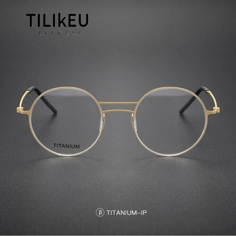 Denmark Screwless Pure Titanium Glasses Frame Trend Men Women Retro Double Bridge Circular Thin Rim Ultralight Eyeglasses Gafas
Denmark Screwless Pure Titanium Glasses Frame Trend Men Women Retro Double Bridge Circular Thin Rim Ultralight Eyeglasses Gafas