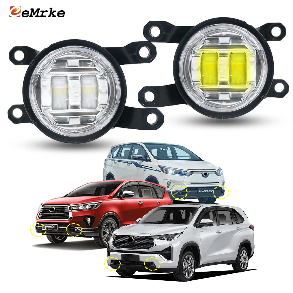 Easy Install White / Yellow Led Fog Light DRL for Toyota Innova EV Crysta 2021 2022 2023 2024 2025 PTF With Lens - Plug & Play
Easy Install White / Yellow Led Fog Light DRL for Toyota Innova EV Crysta 2021 2022 2023 2024 2025 PTF With Lens - Plug & Play