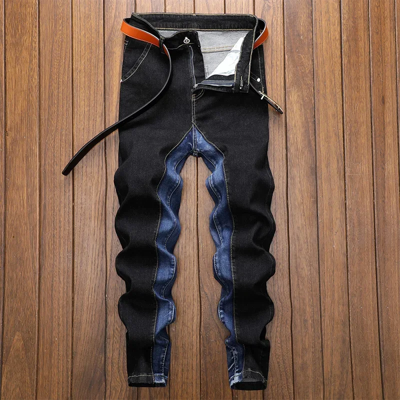 2024 Men's Dual-Color Patchwork Personal Leisure Jeans Stretch Spring and Summer Fashion Jeans
2024 Men's Dual-Color Patchwork Personal Leisure Jeans Stretch Spring and Summer Fashion Jeans