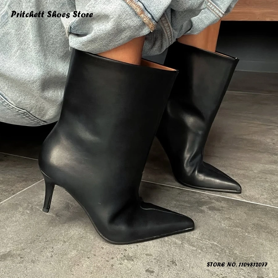 Women's Concise Slip-on Booties Spring Autumn Minimalist Outfits Ankle Boots Elegant Pointed Toe Thin Heels Plus Size Footwear
Women's Concise Slip-on Booties Spring Autumn Minimalist Outfits Ankle Boots Elegant Pointed Toe Thin Heels Plus Size Footwear