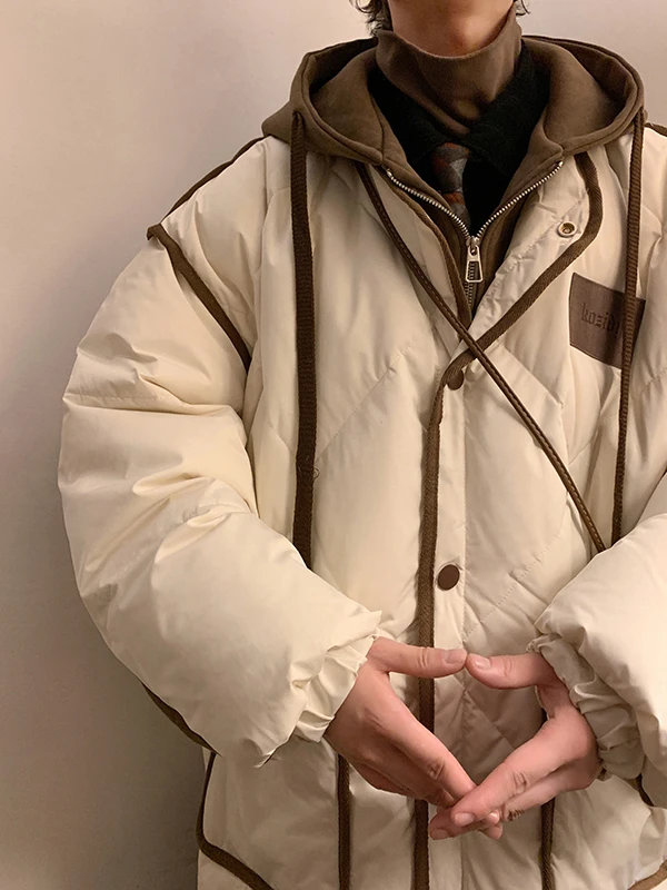 Мужская утепленная белая пуховая куртка с капюшоном, имитация двухслойного дизайна, зимнее теплое пальто с большими карманами, модное.
Мужская утепленная белая пуховая куртка с капюшоном, имитация двухслойного дизайна, зимнее теплое пальто с большими карманами, модное.