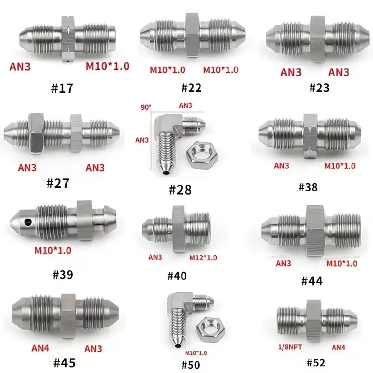 Universal Motorcycle Brake Oil Pipe Joint Tee AN3/AN4/M10*1.0/0/28/90 Engine Hydraulic Brake Hose Line Fitting Stainless Steel
Universal Motorcycle Brake Oil Pipe Joint Tee AN3/AN4/M10*1.0/0/28/90 Engine Hydraulic Brake Hose Line Fitting Stainless Steel