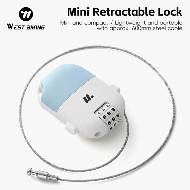 WEST BIKING Bicycle Motorcycle Steel Wire Rope Cow Lock Retractable Helmet Lock Durable Combination Lock Wire Lock Bike Access
WEST BIKING Bicycle Motorcycle Steel Wire Rope Cow Lock Retractable Helmet Lock Durable Combination Lock Wire Lock Bike Access