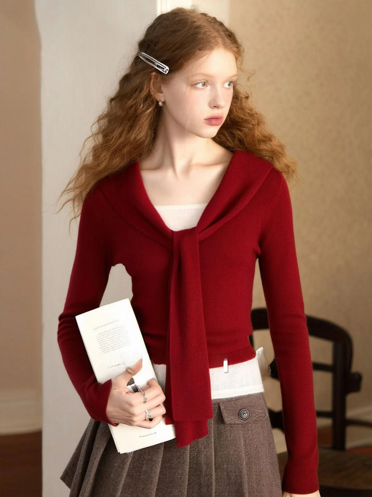 Женский вязаный топ ZhuoZhi с длинным рукавом, V-образным вырезом и поясом, облегающий, универсальный, повседневный, весна 2026, новинка
Женский вязаный топ ZhuoZhi с длинным рукавом, V-образным вырезом и поясом, облегающий, универсальный, повседневный, весна 2026, новинка