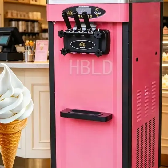 Commercial Multifunctional Soft Ice Cream Machine for Sale with Three Flavor Options Stainless Steel Cone Dispensing
Commercial Multifunctional Soft Ice Cream Machine for Sale with Three Flavor Options Stainless Steel Cone Dispensing