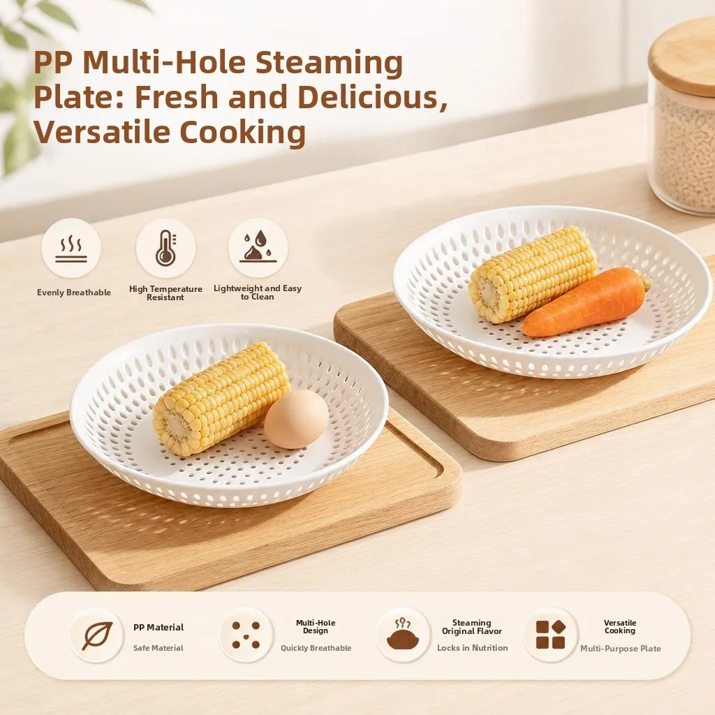 Multi-Purpose Steaming Tray Home Use Drainage Tray Microwave Safe Food Grade Multi-Hole Steaming Dumplings Available in Micro...
Multi-Purpose Steaming Tray Home Use Drainage Tray Microwave Safe Food Grade Multi-Hole Steaming Dumplings Available in Micro...