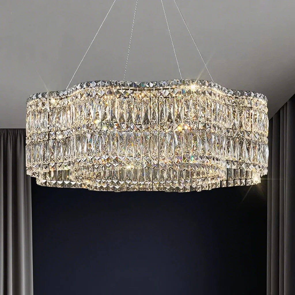 Luxury Led Dimmable Pendant Lights Modern Gold Irregular 1/2/3 Ring K9 Crystal Pendant Lamp Led Lamparas Lamp Fixtures Custom 
Luxury Led Dimmable Pendant Lights Modern Gold Irregular 1/2/3 Ring K9 Crystal Pendant Lamp Led Lamparas Lamp Fixtures Custom