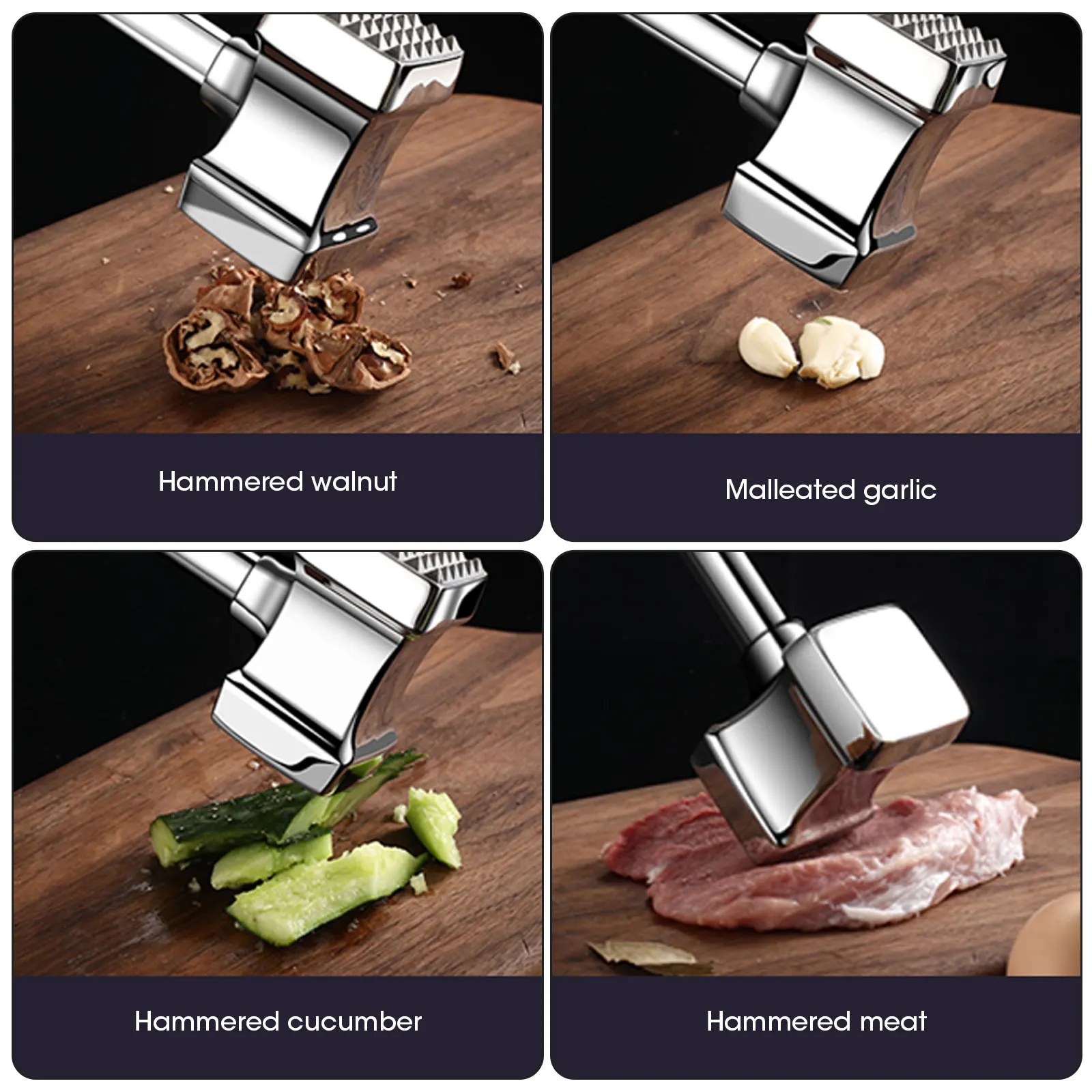 Meat Tenderizer Mallet Stainless Steel Kitchen Meat Mallet for Chicken Conch, Veal Cutlets, Beef & Steak, Meat Pounder Flattener
Meat Tenderizer Mallet Stainless Steel Kitchen Meat Mallet for Chicken Conch, Veal Cutlets, Beef & Steak, Meat Pounder Flattener