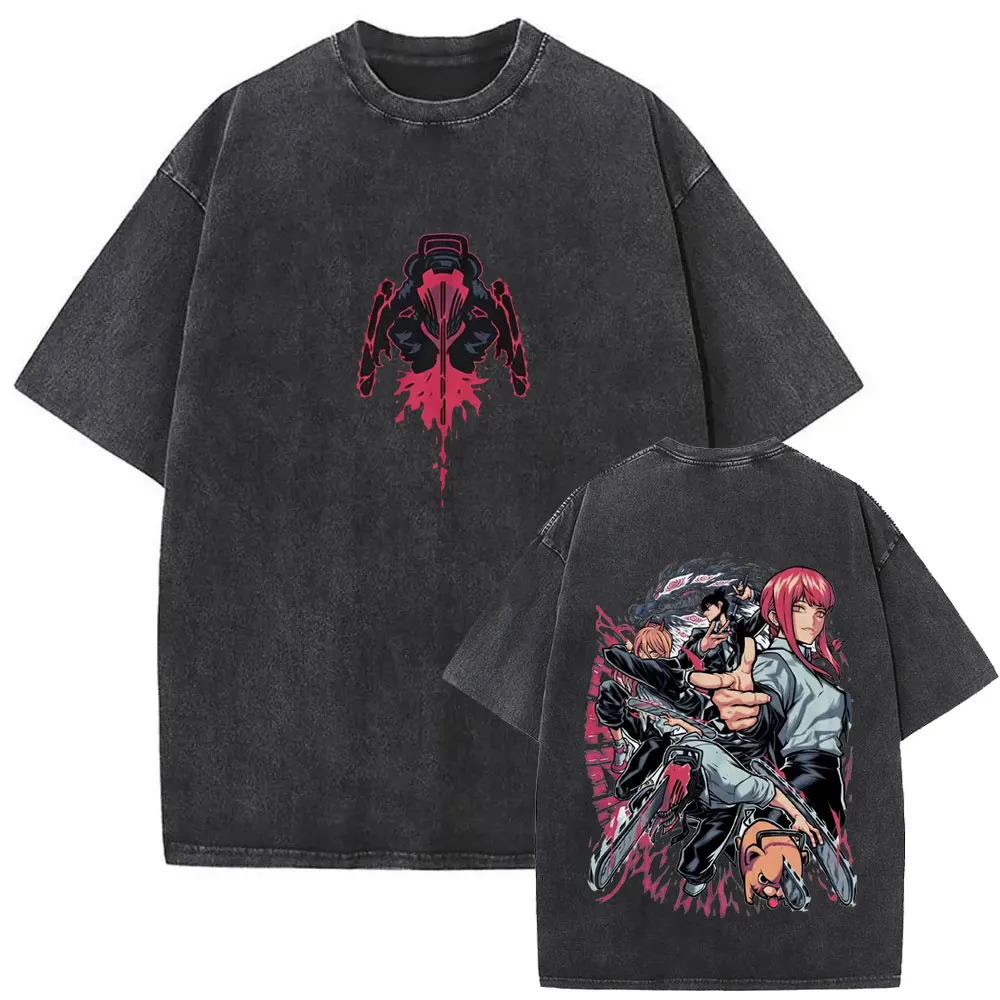 Washed Vintage Anime Chainsaw Man Pochita Power Hayakawa Aki Makima Denji Graphic T-shirt Men Women Fashion Oversized T Shirt
Washed Vintage Anime Chainsaw Man Pochita Power Hayakawa Aki Makima Denji Graphic T-shirt Men Women Fashion Oversized T Shirt