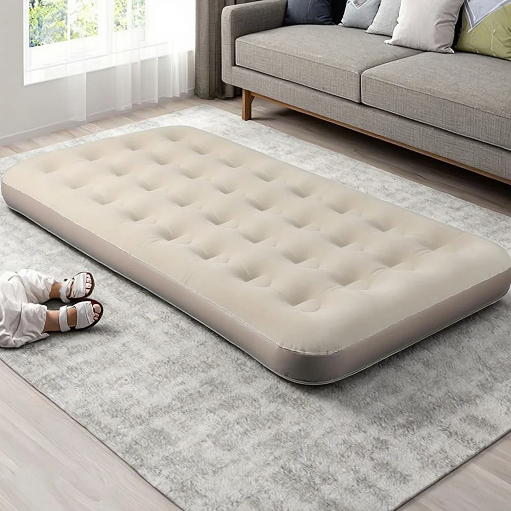 Современный двойной размер, флокированный надувной матрас из ПВХ, портативные надувные кровати для кемпинга, отеля, тренажерного зала, складные для дома
Современный двойной размер, флокированный надувной матрас из ПВХ, портативные надувные кровати для кемпинга, отеля, тренажерного зала, складные для дома